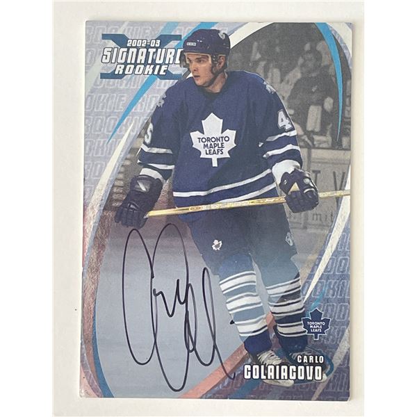 Toronto Maple Leafs Carlo Colaiacovo signed autograph card