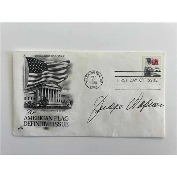Judge Joseph Wapner signed commemorative cover