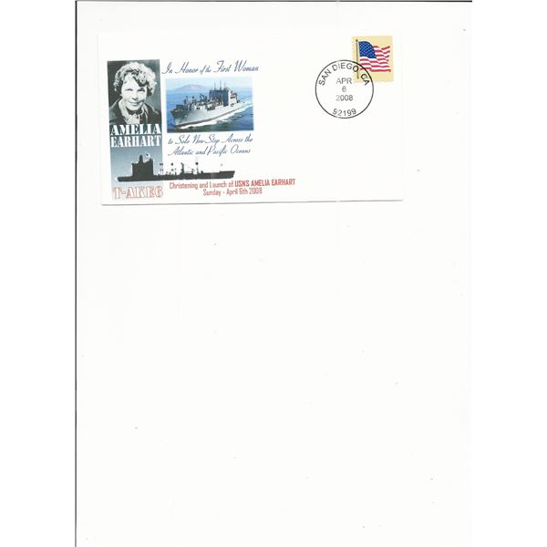 USNS Amelia Earhart - Christening and Launch - First Day Cover - San Diego - 2008
