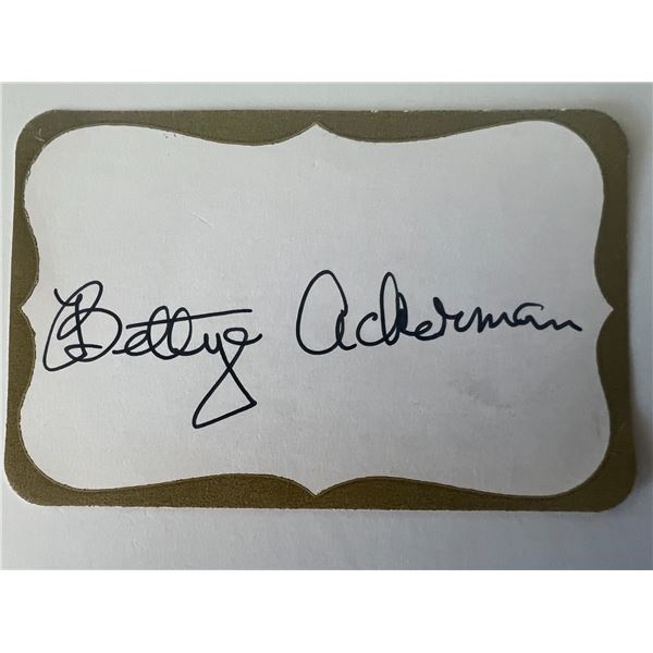 Bettye Ackerman original signature