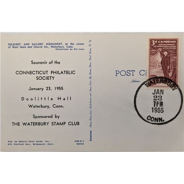Connecticut Philatelic Society - Soldiers and Sailors Monument First Day Cover