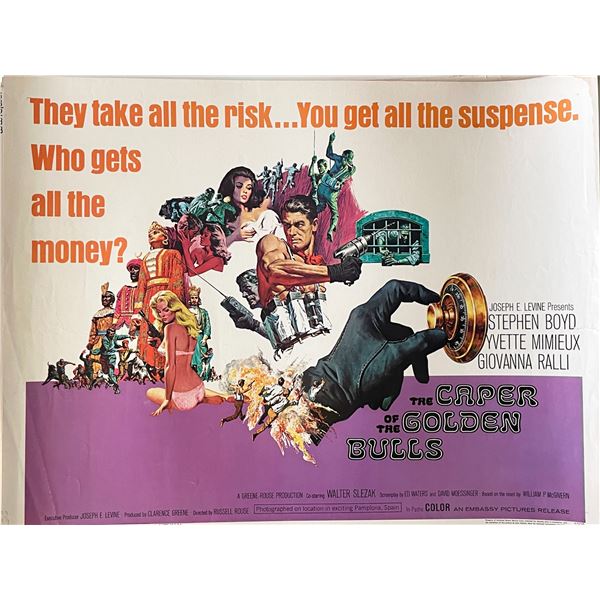 The Caper of the Golden Bulls 1967 vintage movie poster
