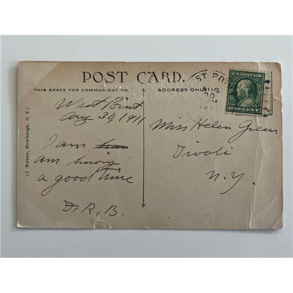 1911 West Point signed postcard