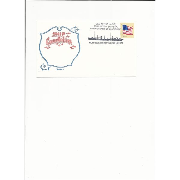 USS Nitro Launching Anniversary - First Day Cover - Norfolk, VA - 2007