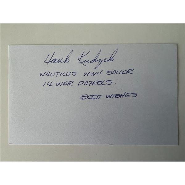 WWII Hank Kudzik original signature