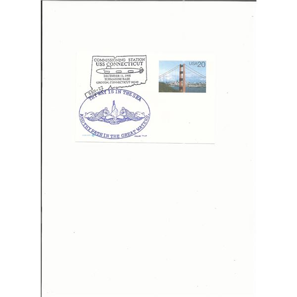 U.S.S. Connecticut - First Day Cover - Groton, CT - 1998
