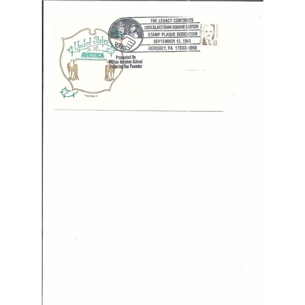 Chocolatetown - First Day Cover - Hershey, PA. - 1996