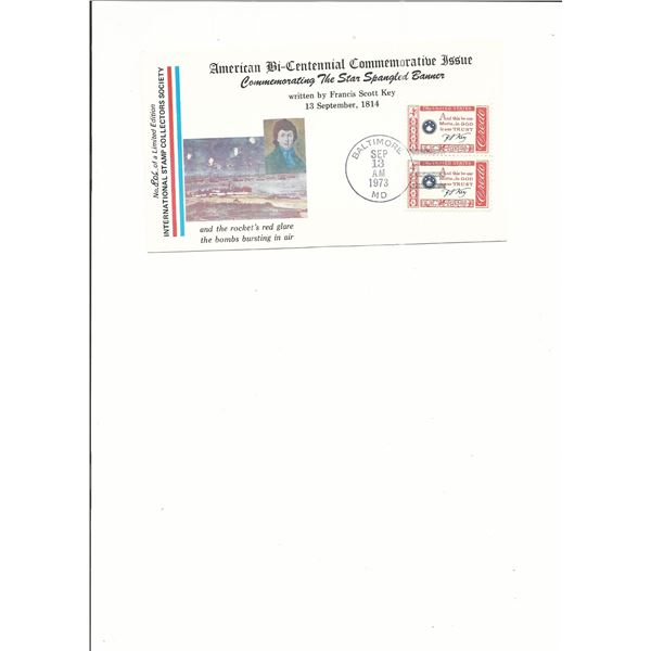 Baltimore, MD - American Bicentennial Commemorative First Day Cover - Star Spangled Banner - 1973