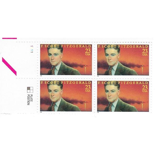 F. Scott Fitzgerald Great Gatsby stamps plate block