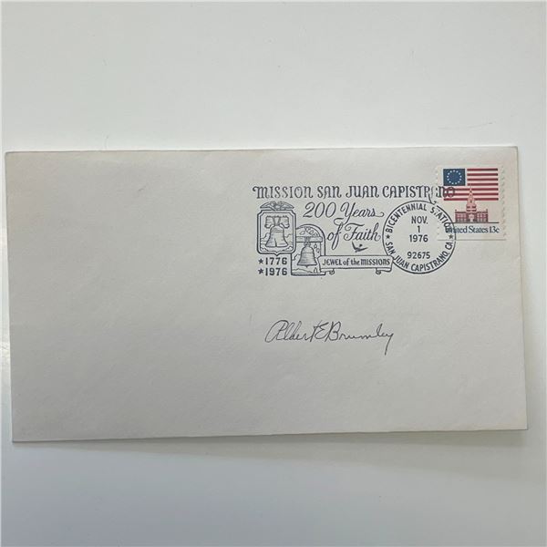 Composer Albert E. Brumley signed San Juan Capistrano Mission 200th Anniversary 1976 First Day Cover