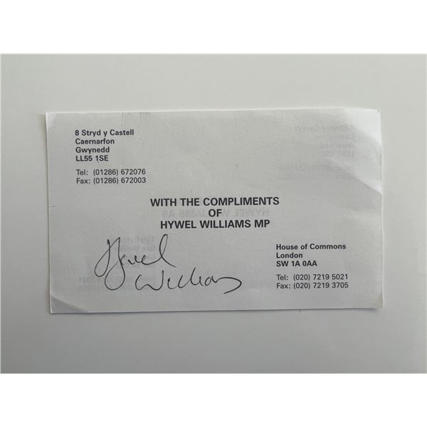 Member of Parliament of the United Kingdom Hywel Williams  original signature