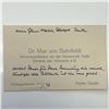 Image 1 : Max von Bahrfeldt signed card