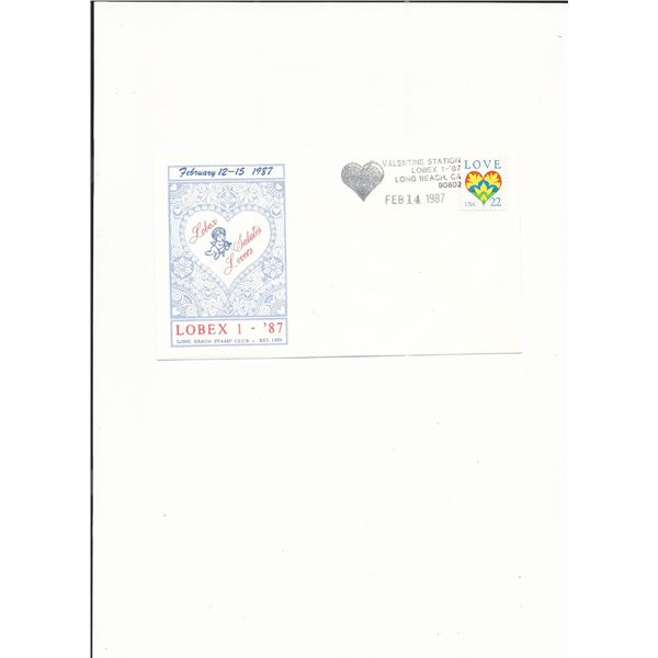 Lobex Salutes Lovers - Valentines Day Cover - 1987 - Long Beach, CA