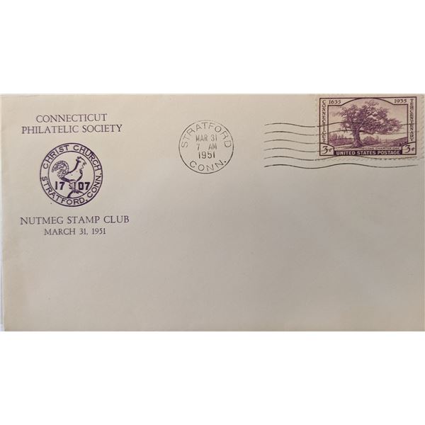 Connecticut Philatelic Society - Nutmeg Stamp Club First Day Cover