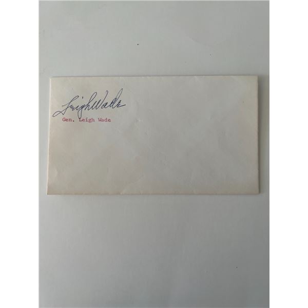 General Leigh Wade original signature