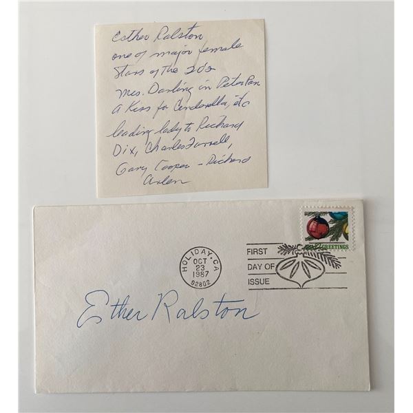 Leading Lady Esther Ralston signed cover