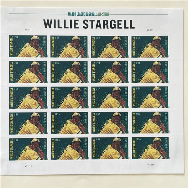 Major League Baseball All-Stars: Willie Stargell 2012 First-Class Forever Stamp Sheet