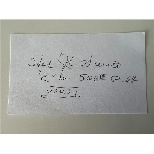 WWI Herbert J Suerth Jr original signature