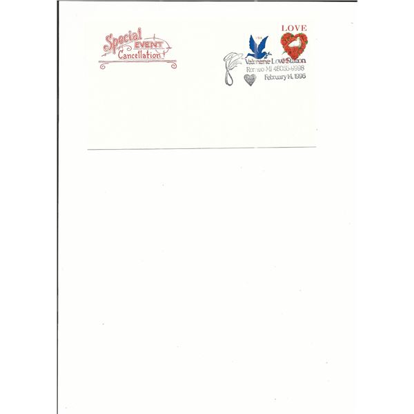 Valentine's Day - First Day Cover - Romeo, MI. - 1996