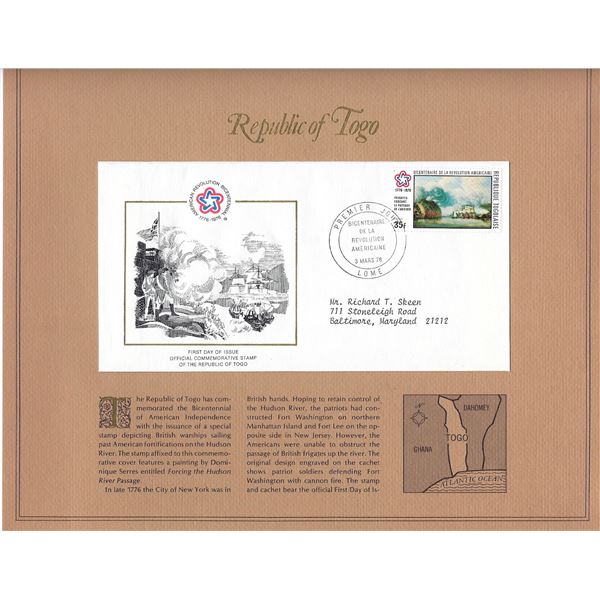 Republic of Togo - American Bicentennial Commemorative FDC