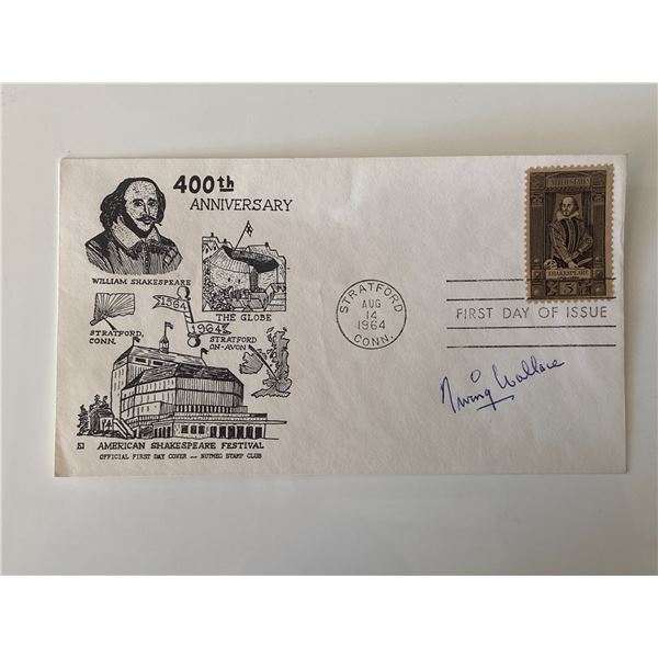 Irving Wallace signed commemorative cover