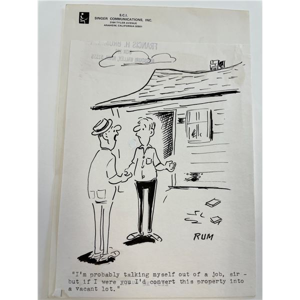 Frank Brummer Original Cartoon