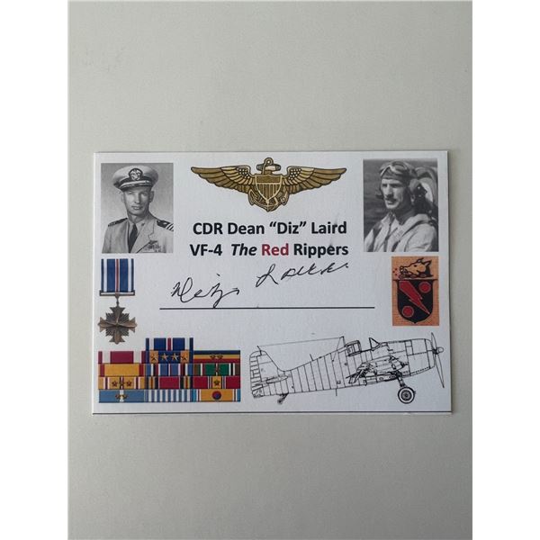 CDR Dean Laird signed autograph card