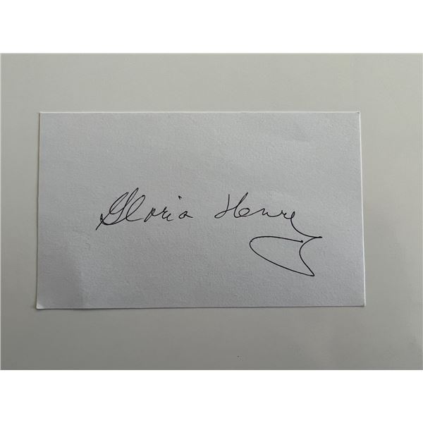 Gloria Henry original signature