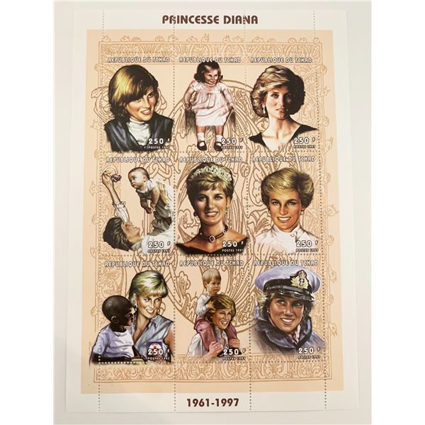 Diana Princess of Wales commemorative stamp set