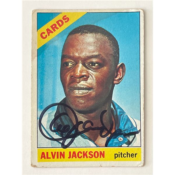 St. Louis Cardinals Alvin Jackson signed 1966 Topps #206 trading card