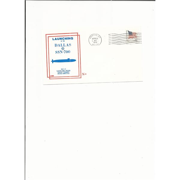 Launching of U.S.S. Dallas - First Day Cover - Groton, CT. 1979
