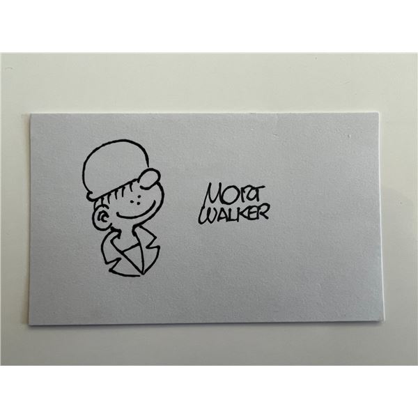 Beetle Bailey creator Mort Walker signed original drawing