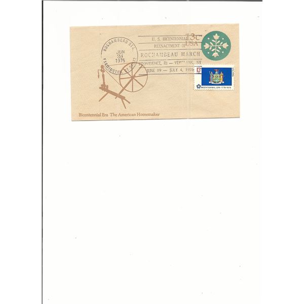Farmington, CT - First Day Cover - Rochambeau March - 1976