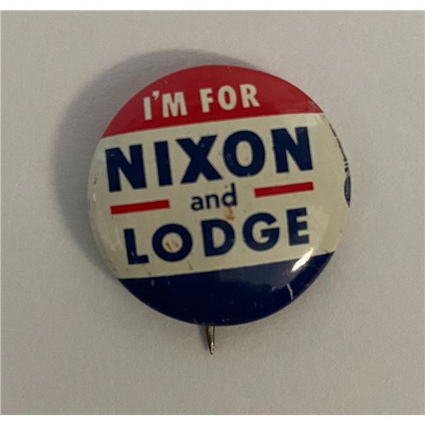 Nixon-Lodge  vintage campaign pin