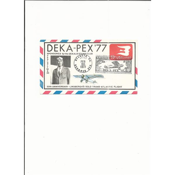 Deka-Pex '77 - 50th Anniversary - Lindbergh's Solo Trans-Atlantic Flight - Anniversary Cover