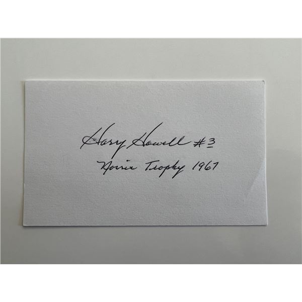 Harry Howell original signature