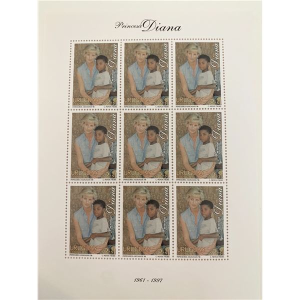 Uruguay Princess Diana commemorative stamp set