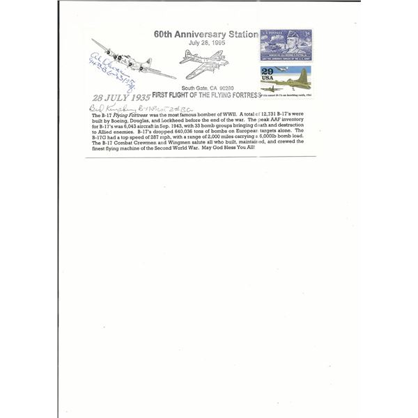 South Gate, CA - Signed First Day Cover - 50th Anniversary First Flight of the Flying Fortress - 199