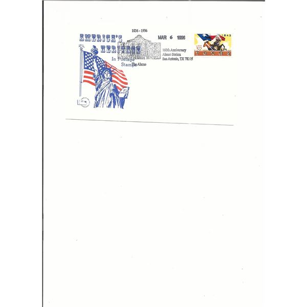 160th Anniversary Alamo Station - First Day Cover - San Antonio, TX. - 1996