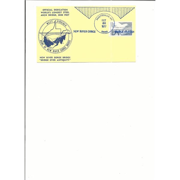 New River Gorge Bridge - First Day Cover - 1977 - West Virginia