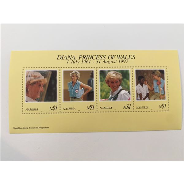 Nambia Diana Princess of Wales commemorative stamp set