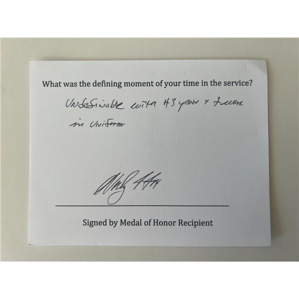 Medal of Honor Wesley L. Fox original signature