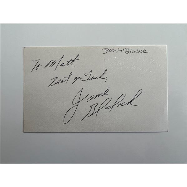 Jamie Bullock original signature