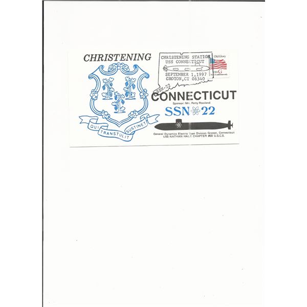 U.S.S. Connecticut SSN-22 - First Day Cover - Christening Station - 1997