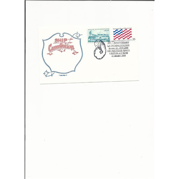U.S.S. Nautilus 50th Anniversary - First Day Cover - Groton, CT - 2004
