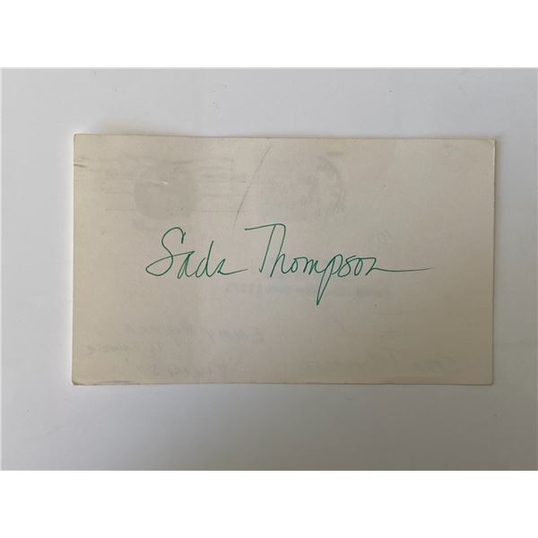 The Adventures Of Huckleberry Finn Sada Thompson original signature