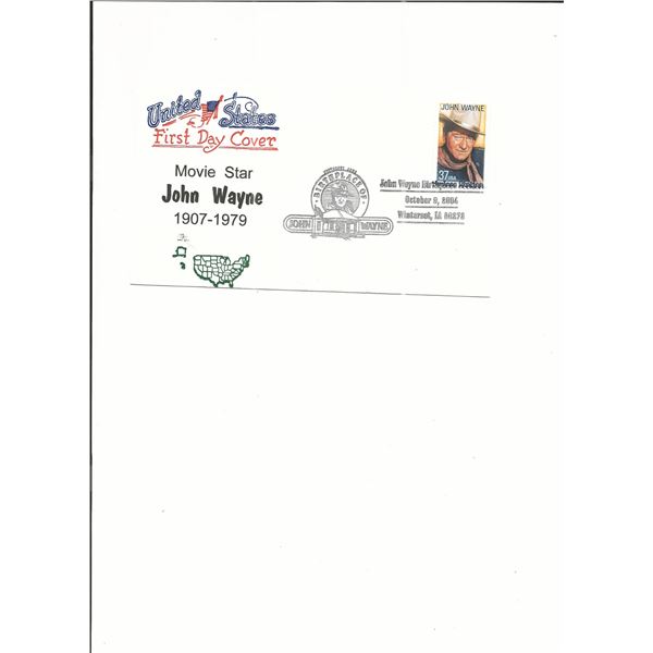 John Wayne - First Day Cover - 2004 - Winterset, Iowa