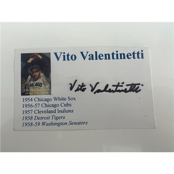 Vito Valentinetti signed business card