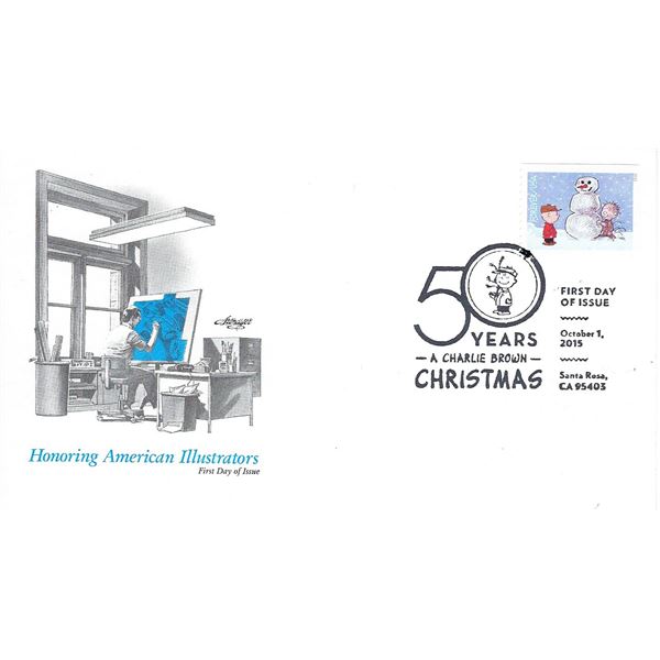 Honoring American Illustrators - A Charlie Brown Christmas 50 Years Celebration FDC