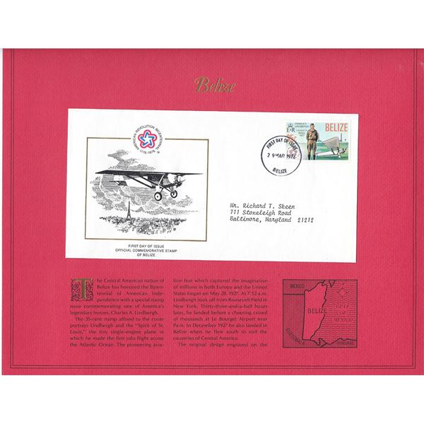 Belize - American Bicentennial Commemorative FDC